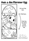 Peek-a-Boo Pterosaur Egg – Free Printable Craft for Kids