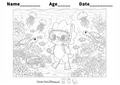 Rosie's Sea Exploration – Free Underwater Coloring Page for Kids