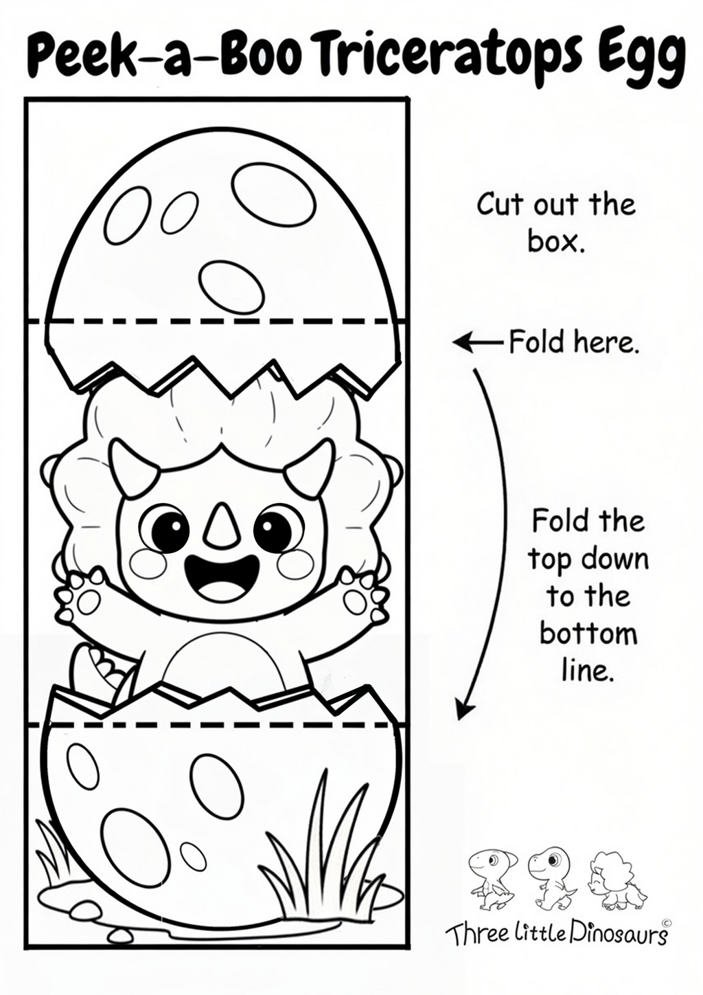 Peek-a-Boo Dinosaur Egg Bundle – 3 Printable Crafts for Kids