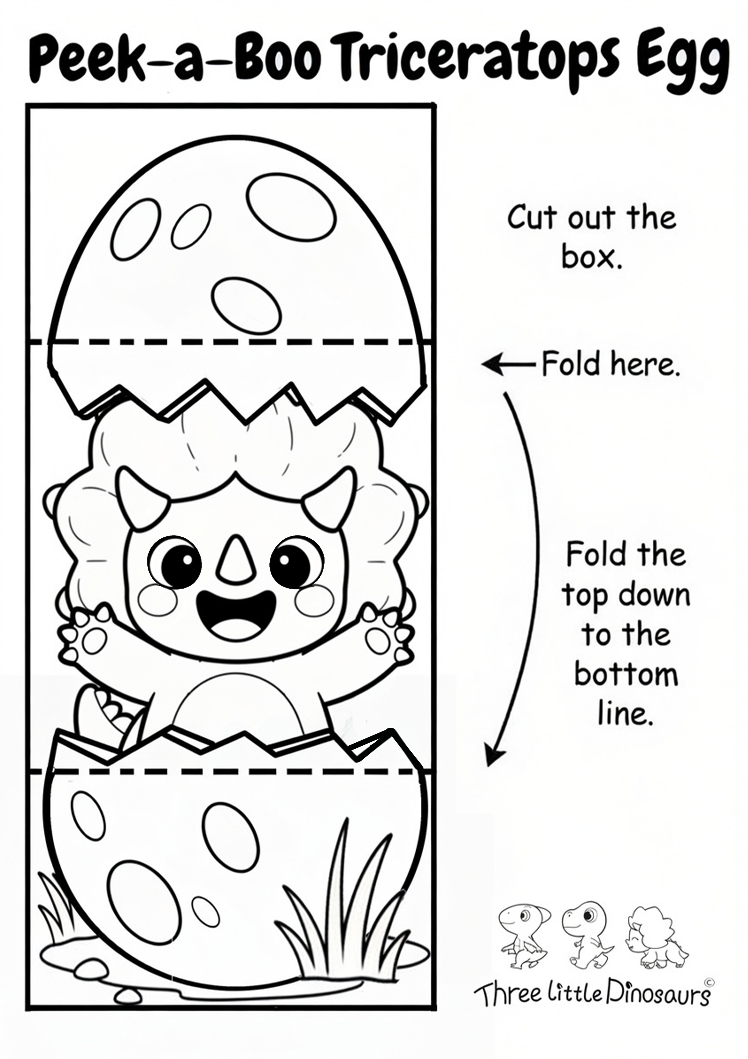Peek-a-Boo Dinosaur Egg Bundle – 3 Printable Crafts for Kids