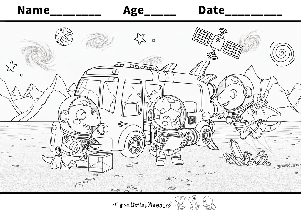 Space Explorer Adventure – 3D Color, Cut & Paste Craft