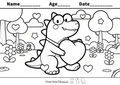 Dino Valentine – Free Valentine's Day Coloring Page for Kids