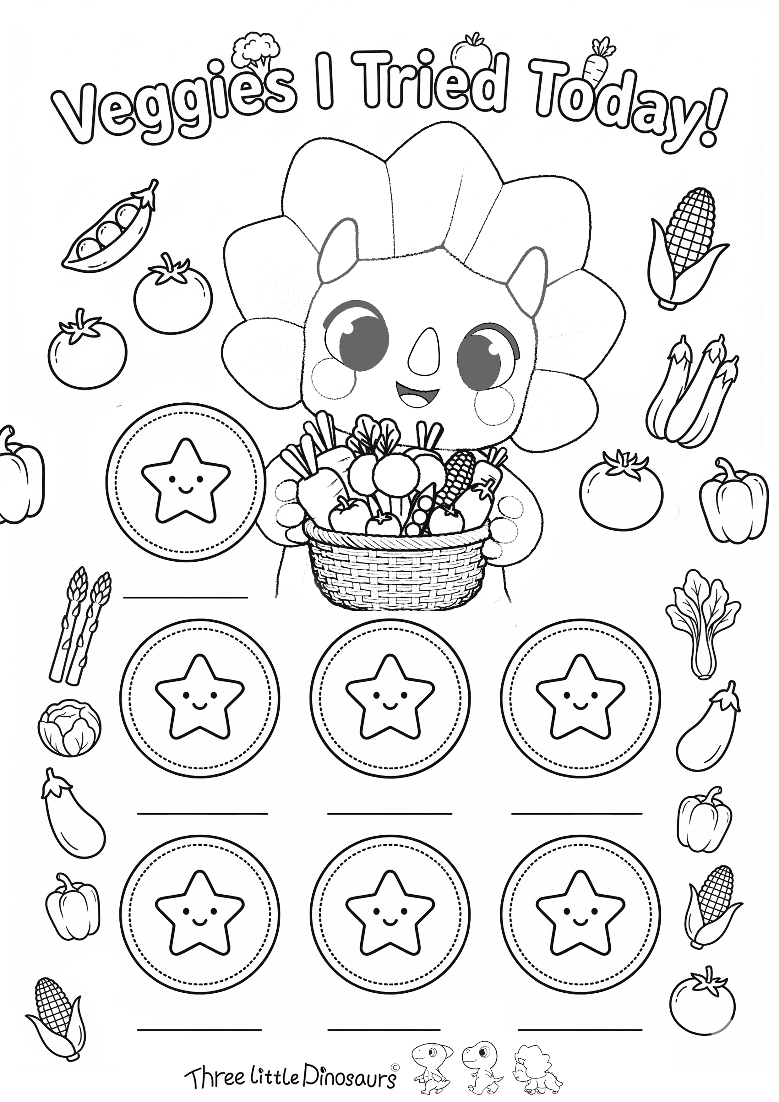Veggies I Tried Today! – Free Printable Tracker for Kids